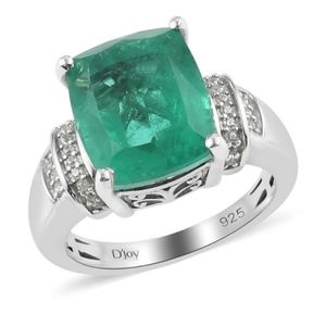 Genuine Emerald Quartz Ring